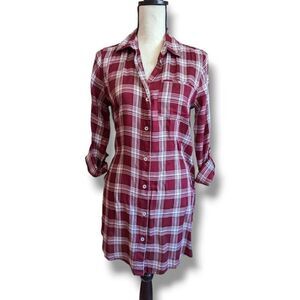 NWT Blue Rain by Francesca's Womens Midi Polo Dress with POCKETS Rolled Sleeve P